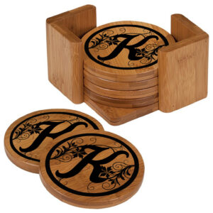 4" Engraved Wooden Coasters