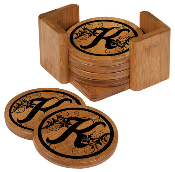 4" Engraved Wooden Coasters