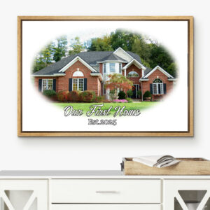 Watercolor Home Portrait