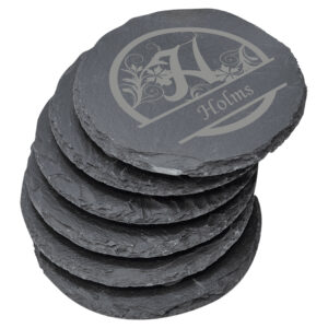 4" Slate Coaster Set-6 Piece