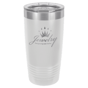 Polar Camel 20 oz. White Ringneck Tumbler with Standard Lid