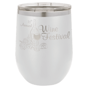Polar Camel 12 oz. White Stemless Wine Tumbler with Standard Lid