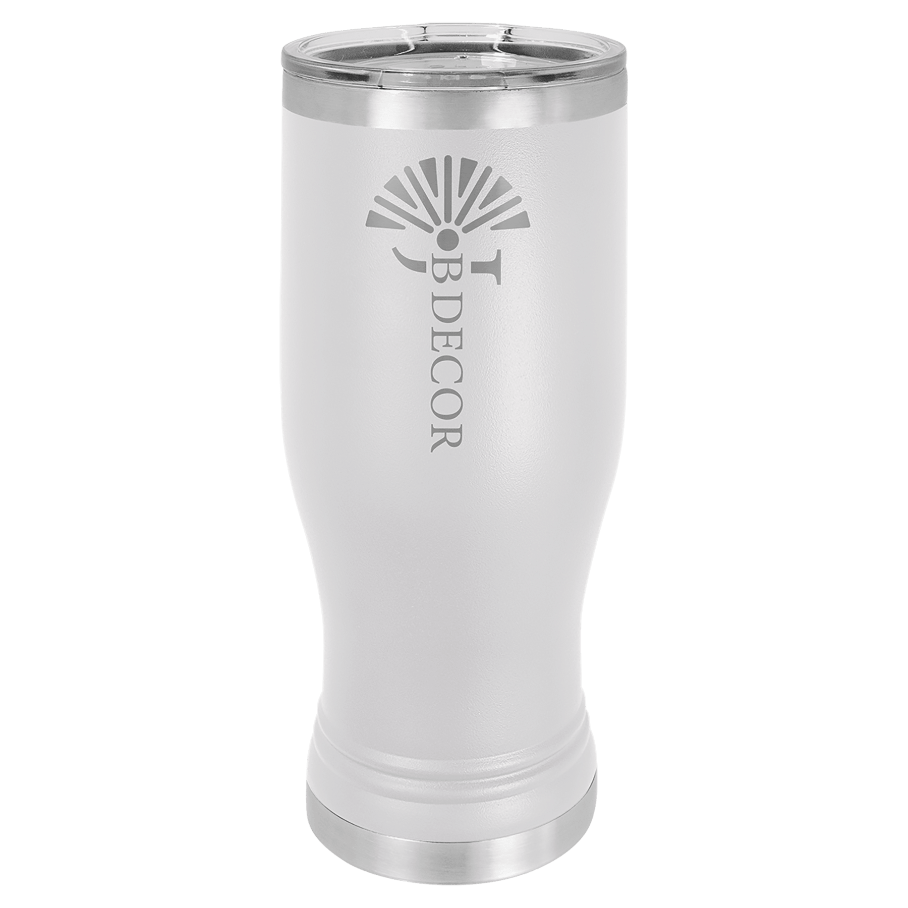 Polar Camel 20 oz. White Pilsner Tumbler with Standard Lid