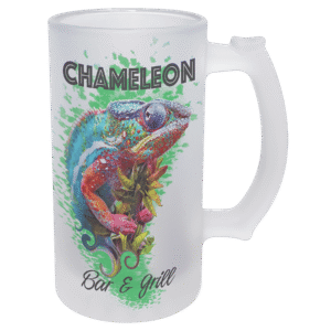 16 oz. Sublimatable Frosted Beer Glass with Handle