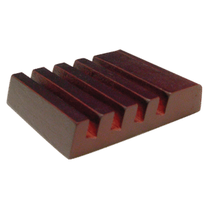 2.5" x 3" Unisub Mahogany Finish Slotted Coaster Holder